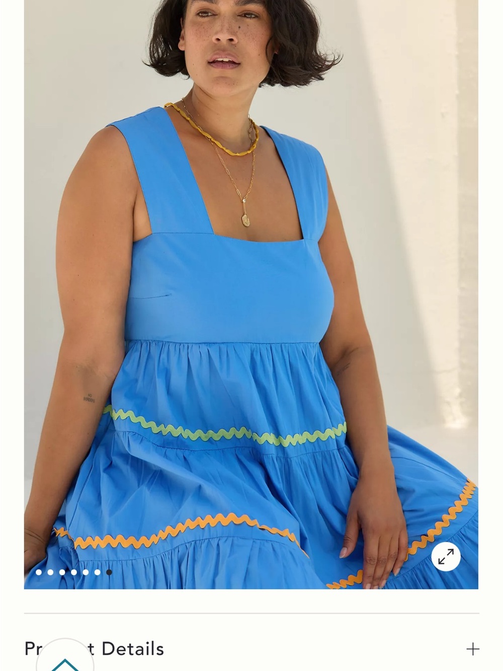 NWT Anthropologie Helena Square-Neck Tiered Midi Dress Smocked Scallop Edition M - Picture 7 of 7